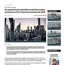 El capital del mercado M&A en Am�rica Latina aumenta un 7% en el primer semestre de 2025